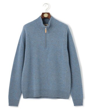 J.PRESS MEN 【KING SIZE】【Cash Lamb’s Wool】ハーフジップニット ブルー系
