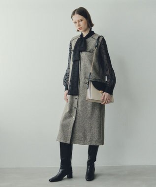 YECCA VECCA 配色メタルポイントバッグ Ivory