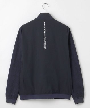 23区GOLF 【MEN】【UVカット】千鳥ジャカードニットブルゾン ネイビー系