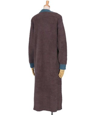 une nana cool カラーブロッキング　ワンピース ブラウン