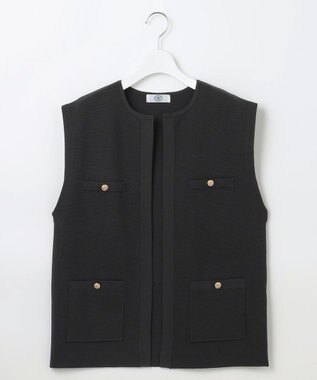 J.PRESS LADIES 【洗える】VIS/PE ROME ニット ジレベスト スレート系