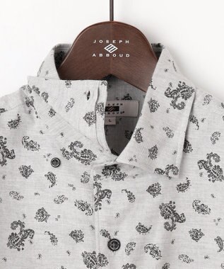 JOSEPH ABBOUD 【柔らか】シャンブレーツイルピーチ シャツ ライトグレー系6