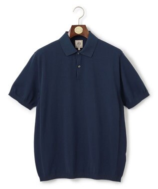 J.PRESS MEN 機能×縫製₌快適な着心地 「高見え」ニットポロ【接触冷感 / 洗える】ホールガーメントニット ポロシャツ ネイビー系
