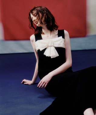 GRACE CONTINENTAL サテンリボンロングドレス キナリ