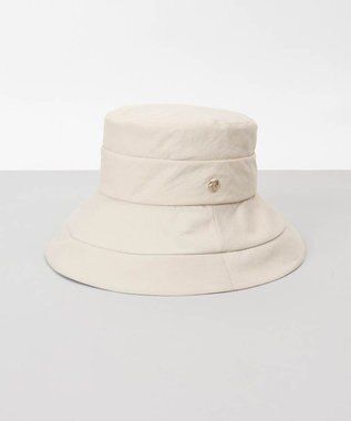 AURORA 【 LANVIN COLLECTION（ランバン コレクション） 】綿麻キャペリンハット ベージュ