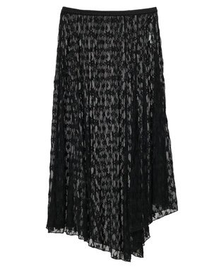 Green Parks ・ＥＬＥＮＣＡＲＥ　ＤＵＥ　レースアシンメトリースカート Black