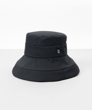 AURORA 【 LANVIN COLLECTION（ランバン コレクション） 】綿麻キャペリンハット ブラック