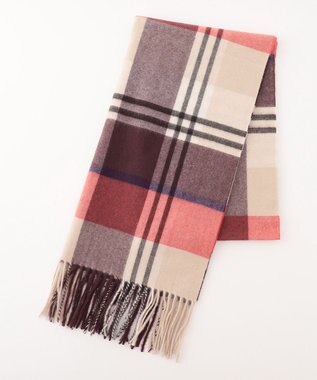 J.PRESS LADIES カシミヤチェック マフラー オレンジ系3