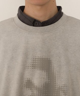 WEGO フェードプリントプルオーバー 杢グレー