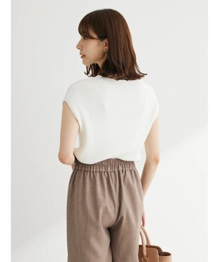 Green Parks ・Ｐｅｔｉｔ　Ｆｌｅｕｒ　フレンチスリーブリブニット Off White