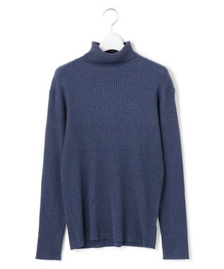 J.PRESS YORK STREET 【WOMEN】リブタートルニット ダルブルー系