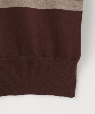 23区GOLF 【WOMEN/EC限定】カラーブロック モックニット ベージュ系