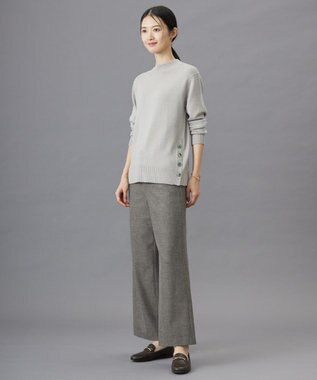 J.PRESS LADIES 【洗える】チェルビック セミワイド パンツ モカ系