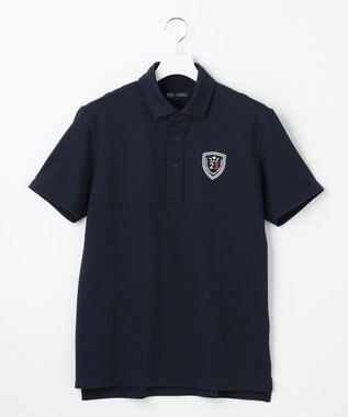 23区GOLF 【MEN】【WEB&一部店舗限定】ハニカムカノコ 半そでポロシャツ ネイビー系