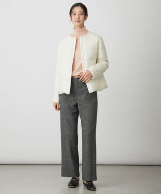 J.PRESS LADIES シルクネップツイード スレート パンツ チャコール系