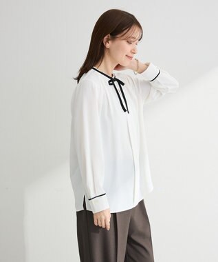 Green Parks リボンブラウス Multi