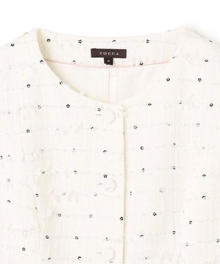 TOCCA 【八木アリサさん着用】【消臭】FLOWER HIDE AND SEEK ジレ アイボリー系