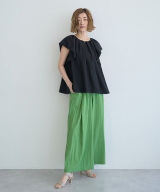 YECCA VECCA フレアブラウス Black