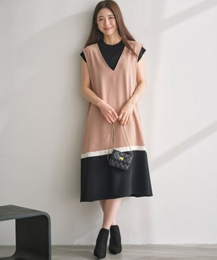 組曲 L 【2SET・WEB限定】バイカラー ジャンスカニットセット ベージュ系