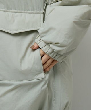 Green Parks フーディ中綿コート Olive