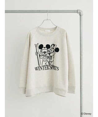 Green Parks Ｄｉｓｎｅｙ／裏起毛フロッキープリントスウェット Oatmeal