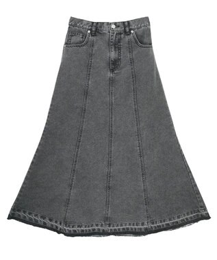 Green Parks イージーデニムマーメイドスカート Black