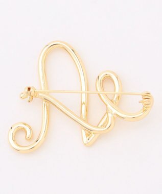 ANY ANYラインブローチ ゴールド