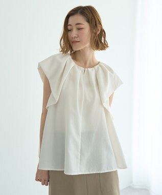 YECCA VECCA フレアブラウス Off White
