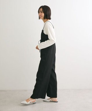 Green Parks ウエストリボンサロペット Black