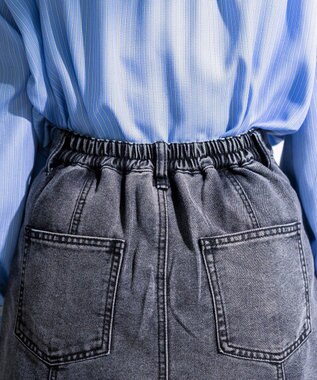 Green Parks イージーデニムマーメイドスカート Black