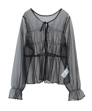 CRAFT STANDARD BOUTIQUE チュール２ｗａｙカーディガン Gray