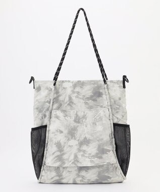 JOSEPH ABBOUD MOUNTAIN 【軽量/ECO撥水/ポケッタブル】エンボスプリント トートバッグ ライトグレー系5