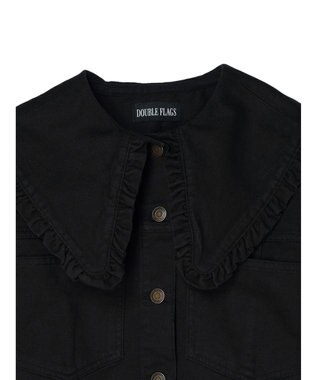 Green Parks ・Ｄｏｕｂｌｅ　Ｆｌａｇｓ　フリルカラージャケット Black