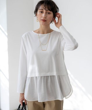 23区 【先行予約】ナチュラルコットンベア シアードッキング カットソー