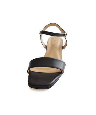 Pointer 日本製 本革スクエアトゥサンダル ブラック