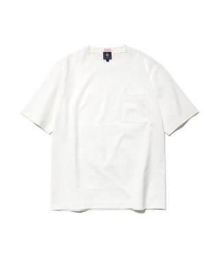 J.PRESS MEN 【J.PRESS ORIGINALS】Hight Twist Giza Pocket T-Shirt / Japan Made ホワイト系