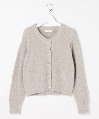Feroux キラキラシャギー ニット カーディガン ベージュ系