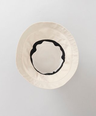 AURORA 【 LANVIN COLLECTION（ランバン コレクション） 】綿麻キャペリンハット ベージュ