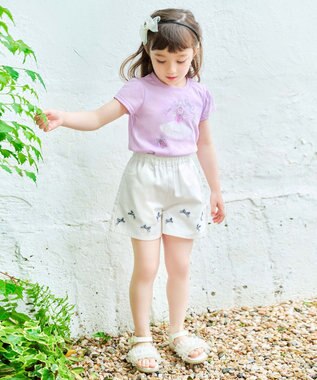 ANY KIDS ひんやりクール アップリケTシャツ ラベンダー（ドレス）