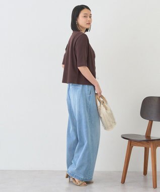 AMERICAN HOLIC 【マルチ機能】リブ半袖カーディガン Brown
