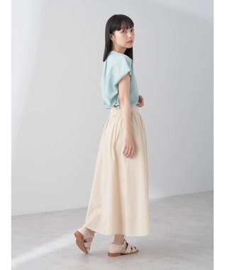 earth music&ecology タックデザインブラウス Green