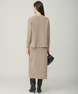 ICB L 【先行予約】コットンポリエステルスムース ニットスカート クレイカーキ