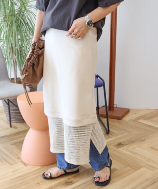 AMERICAN HOLIC 【WEB限定】レイヤード風スカート Ivory
