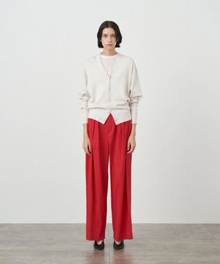 ATON 50/2 NATURAL DYED ORGANIC | Vネックカーディガン WARM WHITE