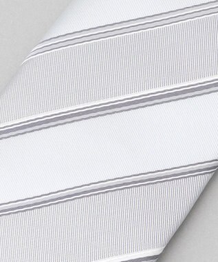 GOTAIRIKU 【WEAR BLACK】フォーマル用_ストライプ ネクタイ アイボリー系1