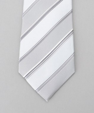 GOTAIRIKU 【WEAR BLACK】フォーマル用_ストライプ ネクタイ アイボリー系1