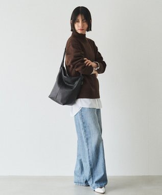 russet レザー2WAYショルダーバッグ(CE-1653) Black