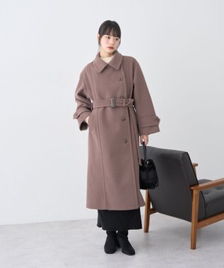 earth music&ecology 3WAYカラーロングコート Mocha