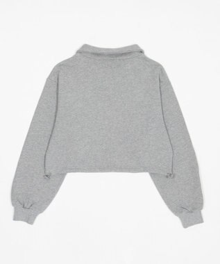 WEGO グラフィックハーフジップスウェット 杢グレー