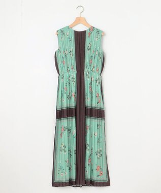 組曲 L スカーフパネルプリント ワンピース グリーン系5
